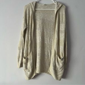 Abercrombie Kids Cream Tan Striped Cardigan 11/12